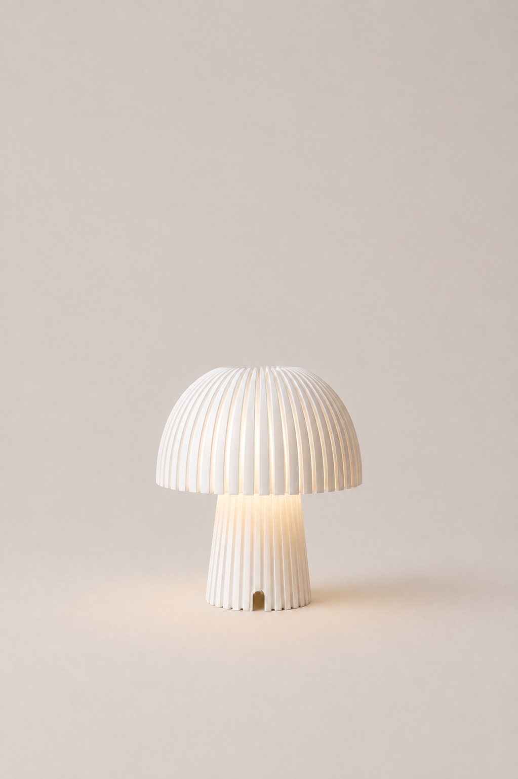 Little Mush White compact table lamp by Layvra Studio