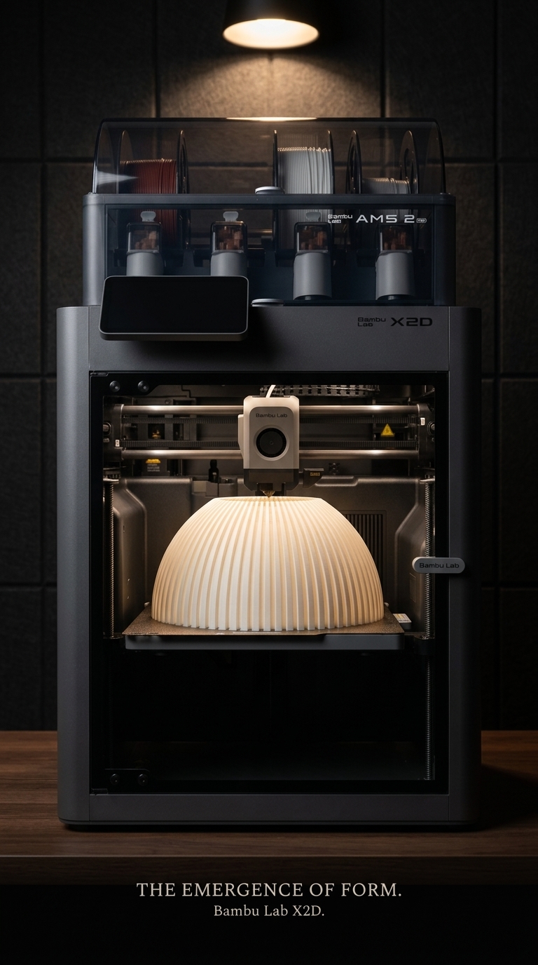 Finished dome inside Bambu Lab printer